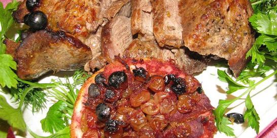 Свинина Глинтвейн с апельсинами