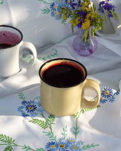 Бархатный чернично-сливочный кисель