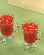 Кисель из клюквы с тропическими фруктами