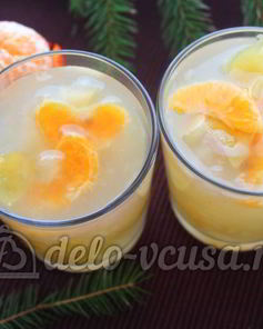 Кисель из мандаринов и яблок