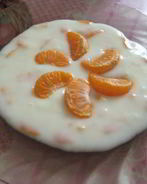 Кисель молочный с мандаринами