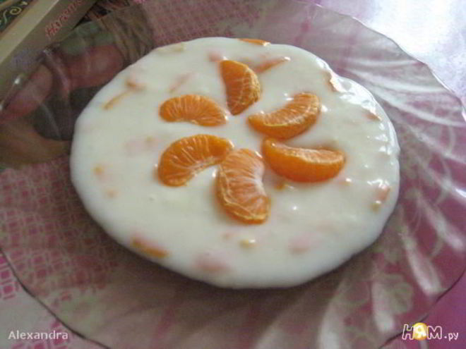 Рецепт киселя молочного с мандаринами