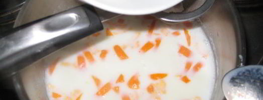 кисель молочный с мандаринами. Шаг 3