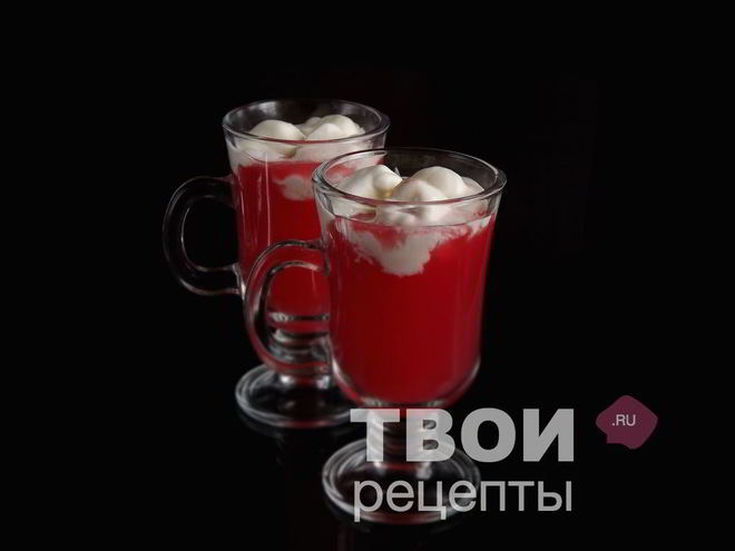 Рецепт клюквенного киселя с мороженым