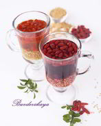 Льняной кисель с ягодами годжи