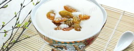 молочный кисель с изюмом. Шаг 8