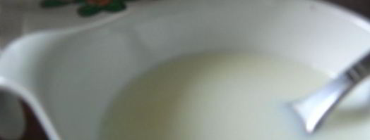 молочный кисель с клубничным конфитюром. Шаг 3