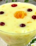 Молочный кисель с мандаринами