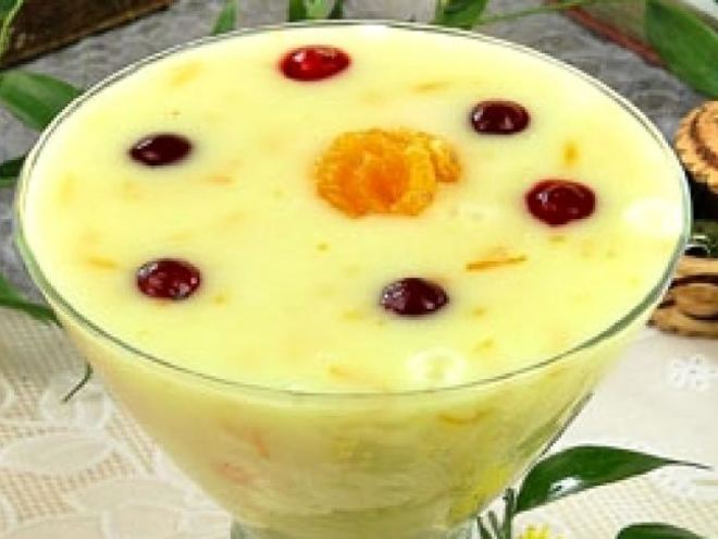 Рецепт молочного киселя с мандаринами