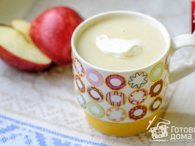 Рецепт яблочно-молочного кисель