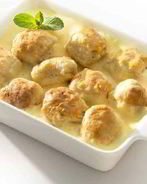 Булочки с начинкой и сабайон из кофе и корицы