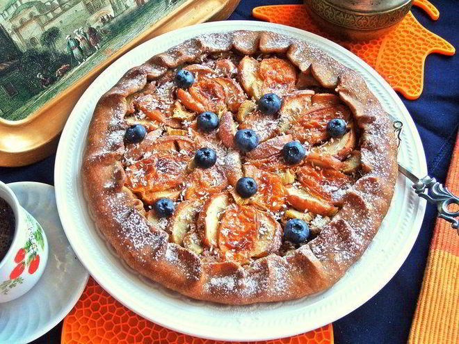 Рецепт галеты по-летнему на кофейном тесте