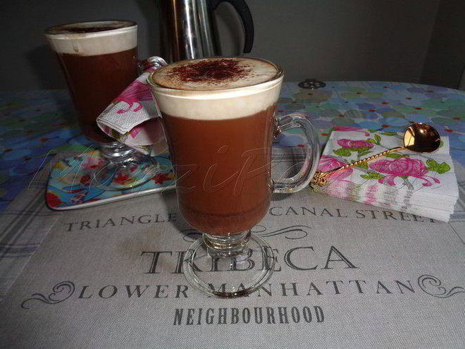 Рецепт кофе мокко с горьким шоколадом