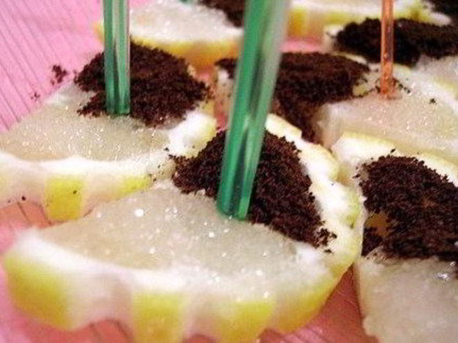 Рецепт лимонных ломтиков с кофе