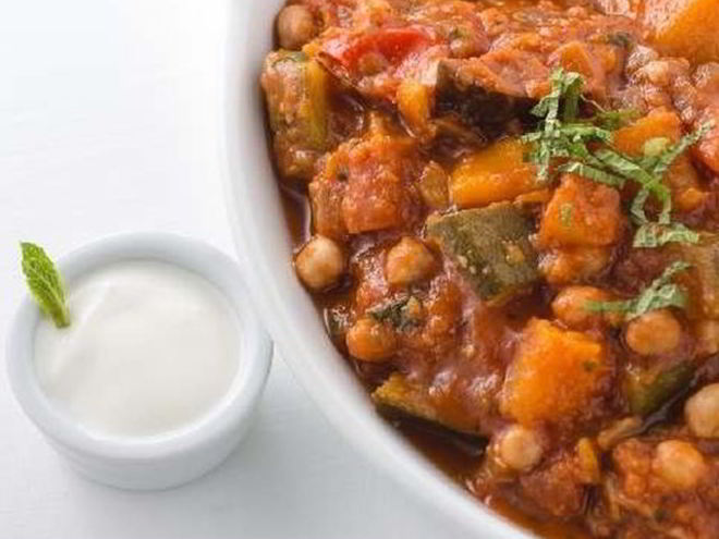 Рецепт таджина с нутом и баклажанами