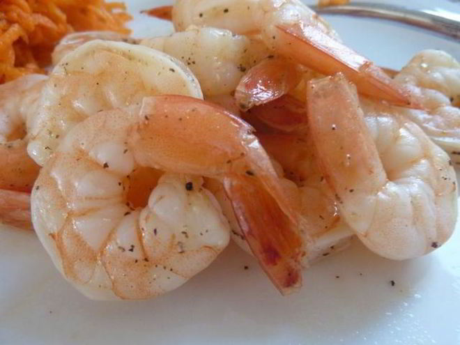 Рецепт жареных креветок с текилой