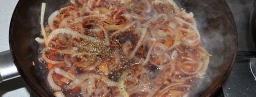 говяжья печень с вином и луком. Шаг 5