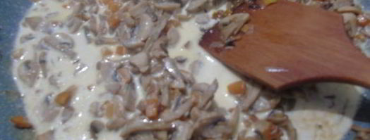 грибное соте с вином и горгонзолой. Шаг 5