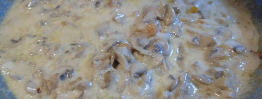 грибное соте с вином и горгонзолой. Шаг 7