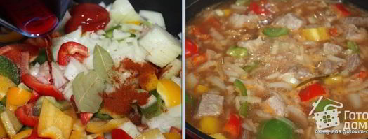 свинина, тушеная с вином и перцем. Шаг 4