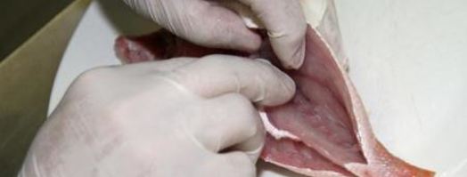 морская рыба фламбе с виски и грушей. Шаг 4