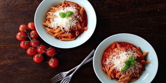 Пенне с водкой и пармезаном