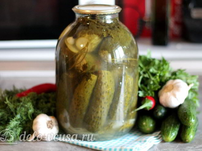 Рецепт соленых огурцов с водкой