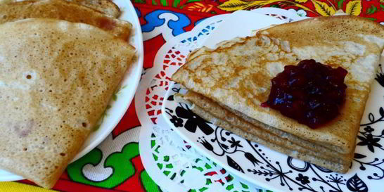 Заварные блинчики с водкой