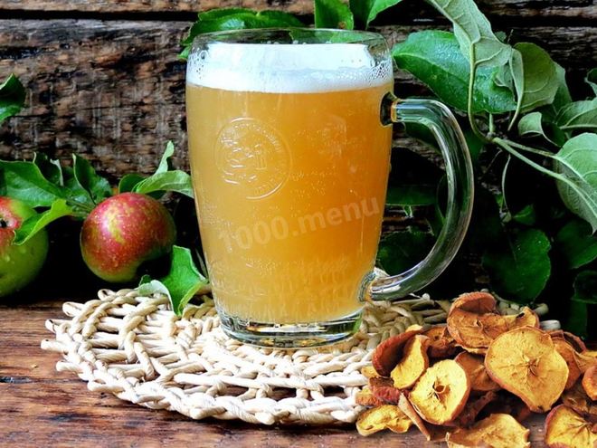 Рецепт кваса из сушеных яблок