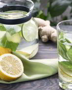 Имбирный лимонад с базиликом