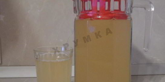 Имбирный лимонад с яблоками и лимонами