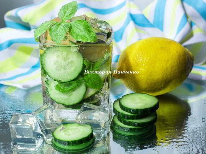 Рецепт лимонно-огуречного лимонад с базиликом