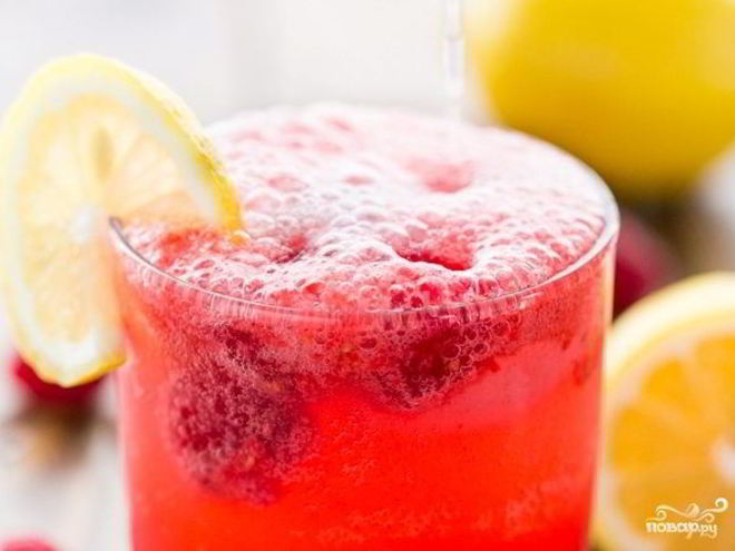 Рецепт малинового лимонада
