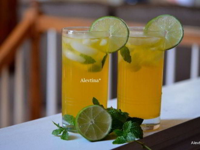 Рецепт чая мохито со льдом