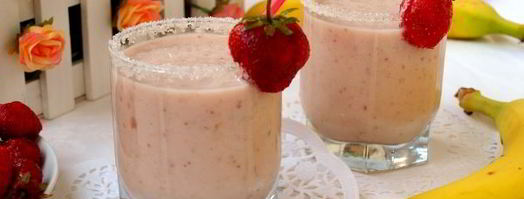 клубнично-банановый молочный коктейль. Шаг 10