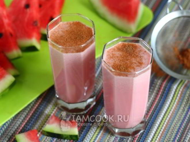 Рецепт коктейля из арбуза и молока