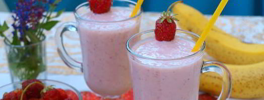молочный клубнично-банановый коктейль. Шаг 6