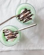 Молочный коктейль с мятным сиропом