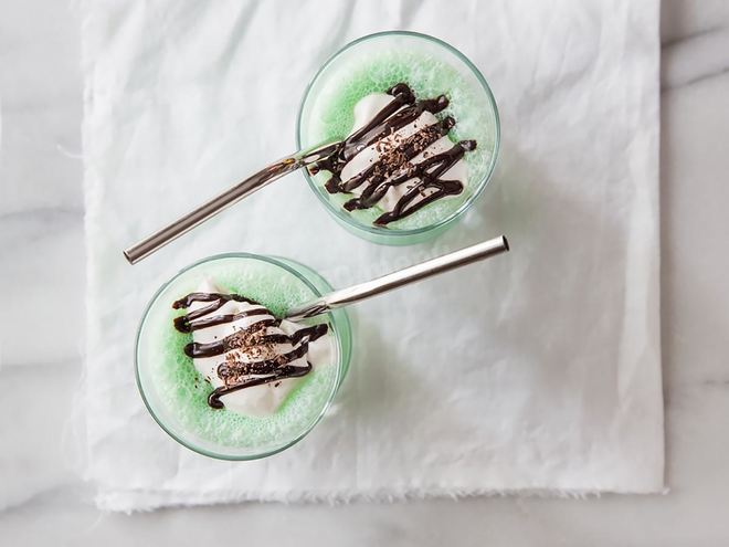 Рецепт молочного коктейля с мятным сиропом