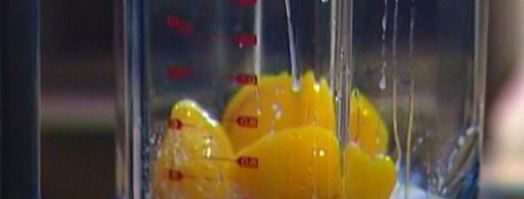 молочный коктейль с персиками и апельсинами. Шаг 4