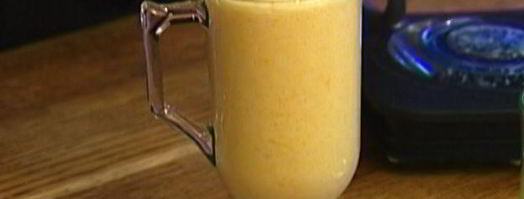 молочный коктейль с персиками и апельсинами. Шаг 5