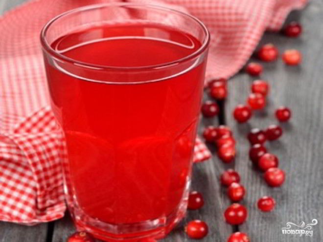 Рецепт брусничного морса с медом