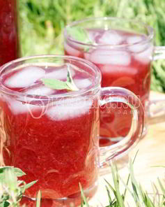 Брусничный морс с мятой