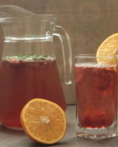 Клубнично-апельсиновый морс