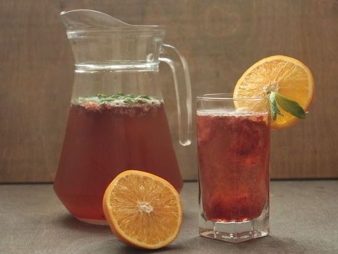 Рецепт клубнично-апельсинового морс