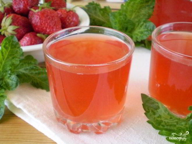 Рецепт клубничного морса