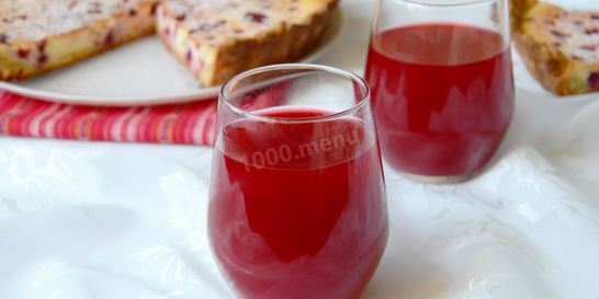 Морс из свежей брусники