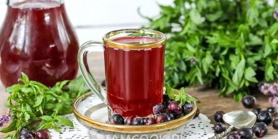 Морс из замороженной черной смородины