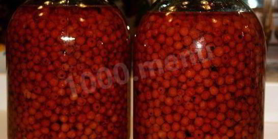 Черноплодная наливка из рябины