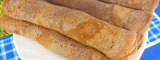 шоколадные блинчики с творогом, бананом и кофейным сиропом. Шаг 6